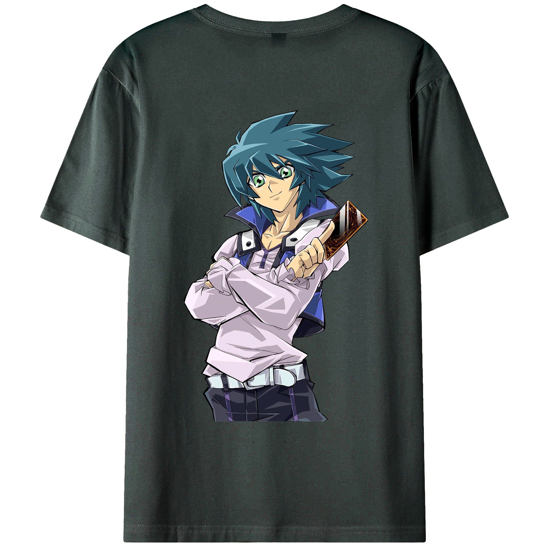 （画像用） 遊☆戯☆王 Yu-Gi-Oh! 綿100％ メンズ半袖Tシャツ（バックプリント） 通気性